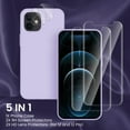 thumbnail image 3 of [5 in 1] Designed for iPhone 12 Case, for iPhone 12 Pro Case, with 2 Screen Protectors + 2 Camera Lens Protectors, Shockproof Silicone Case with Microfiber Lining, Clove Purple, 3 of 11