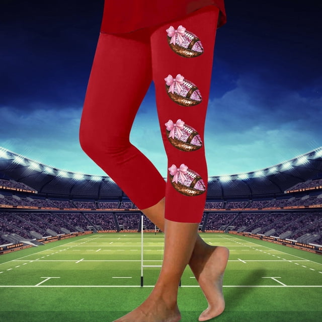 WILLBEST Leggings Deportivos Informales con Estampado de Rugby para Mujer, Pantalones de Yoga de Cintura Alta, Mallas Capri Elásticas para Correr, Gimnasio Y Fitness 2004 Mediana
