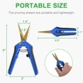 thumbnail image 3 of GROWNEER 6 Packs Pruning Shears with Curved Blades Gardening Hand Pruning Snips Titanium Coated Precision Blades, 3 of 7