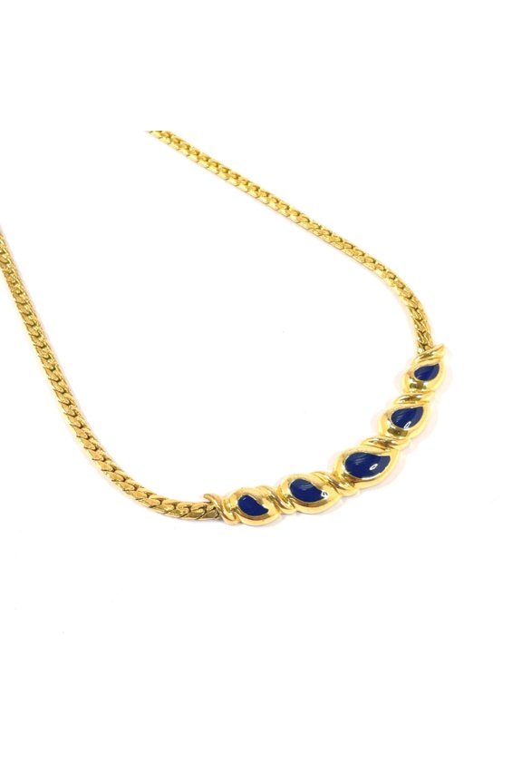 Pre-Owned Christian Dior Curb Chain Necklace, Gold, Women's