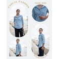 thumbnail image 4 of Zeagoo Women Work Shirts Button Down Three Quarter Sleeve Short Sleeve Office Blouses for Women, 4 of 7