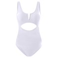 thumbnail image 3 of Womens One Piece Swimsuit with Tummy Control, V-Neck High-Cut Monokini in Solid Colors for Comfortable and Stylish Beach Wear, 3 of 3