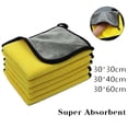 thumbnail image 3 of Toalla de limpieza de microfibra, paño de secado suave y grueso, toallas para lavado de carrocería de coche, trapos limpios de doble capa, 30/40/60cm, 3 of 4