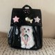 thumbnail image 3 of Mochila de moda coreana LinDeJuan para mujer 2024 mochila escolar para niñas de cuero sintético con diseño de anime, 3 of 5