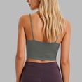 thumbnail image 5 of VV AVEORS Womens Cotton Camisole Built in Bra Tank Top Adjustable Spaghetti Strap Undershirt Gray XL, 5 of 5