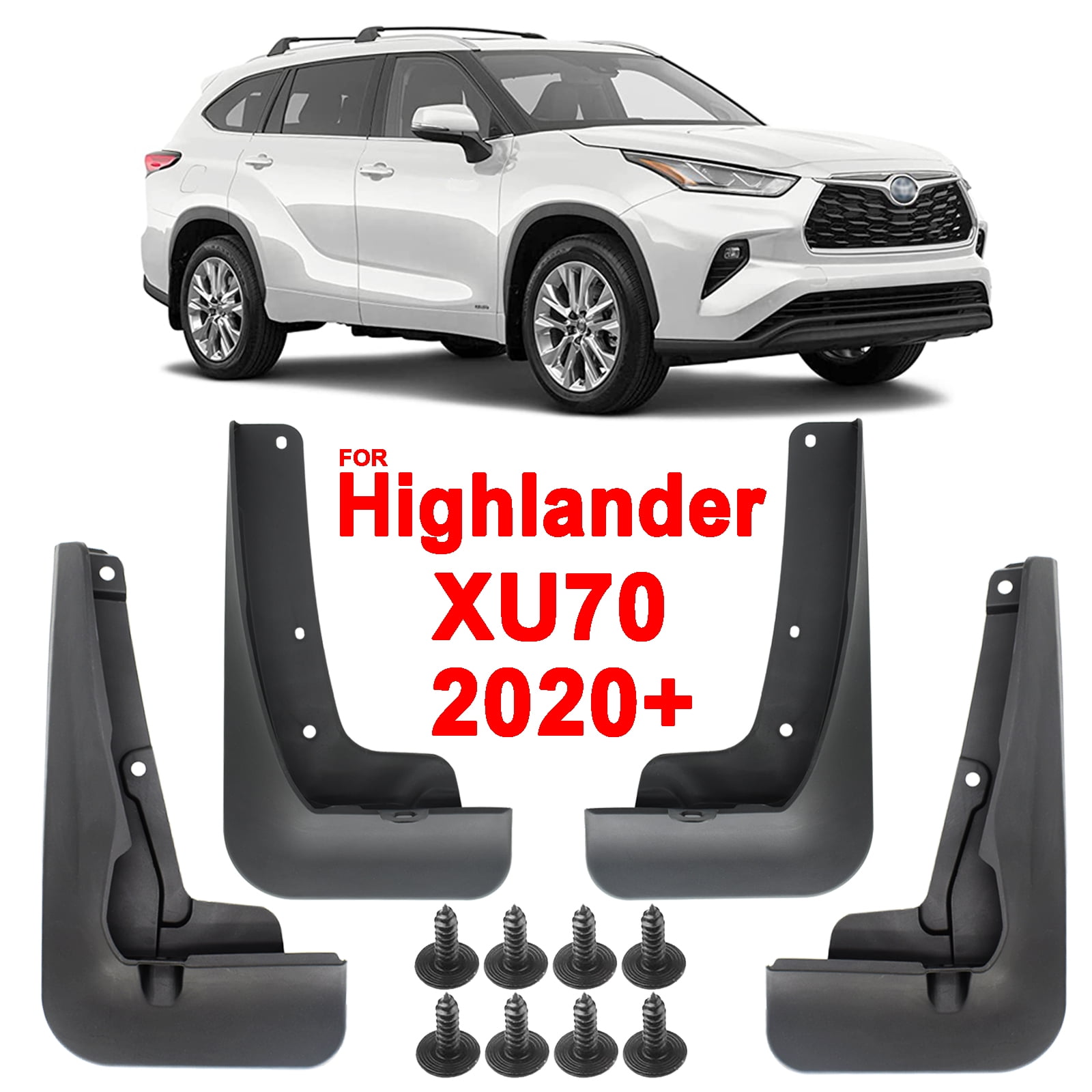 4x Mudguards Mud Flaps Splash Guard Fender For Toyota Highlander 2020