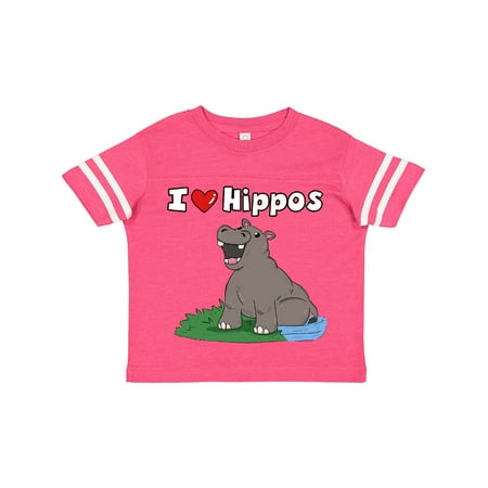 

Inktastic I Love Hippos Gift Toddler Boy or Toddler Girl T-Shirt