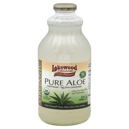 Lakewood Organic Fresh Pressed Pure Aloe Juice - 32 oz
