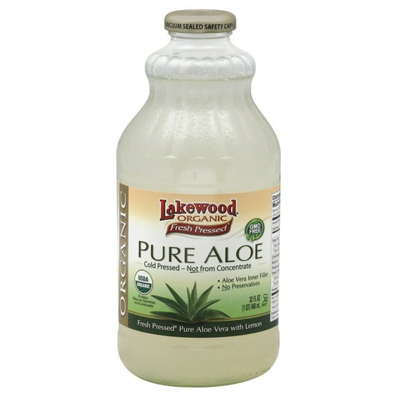 Lakewood Organic Fresh Pressed Pure Aloe Juice - 32 oz