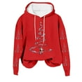 thumbnail image 3 of Craaazy Women's Christmas Holiday Cute Loose Long Sleeve Hoodie Sweatshirt Gifts, 3 of 5
