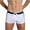 White, variant on ShomPort Mens Seamless Boxer Briefs Drawstring Color Block Mid-Rise Waisted Hip Lift Breathable Workout Panties