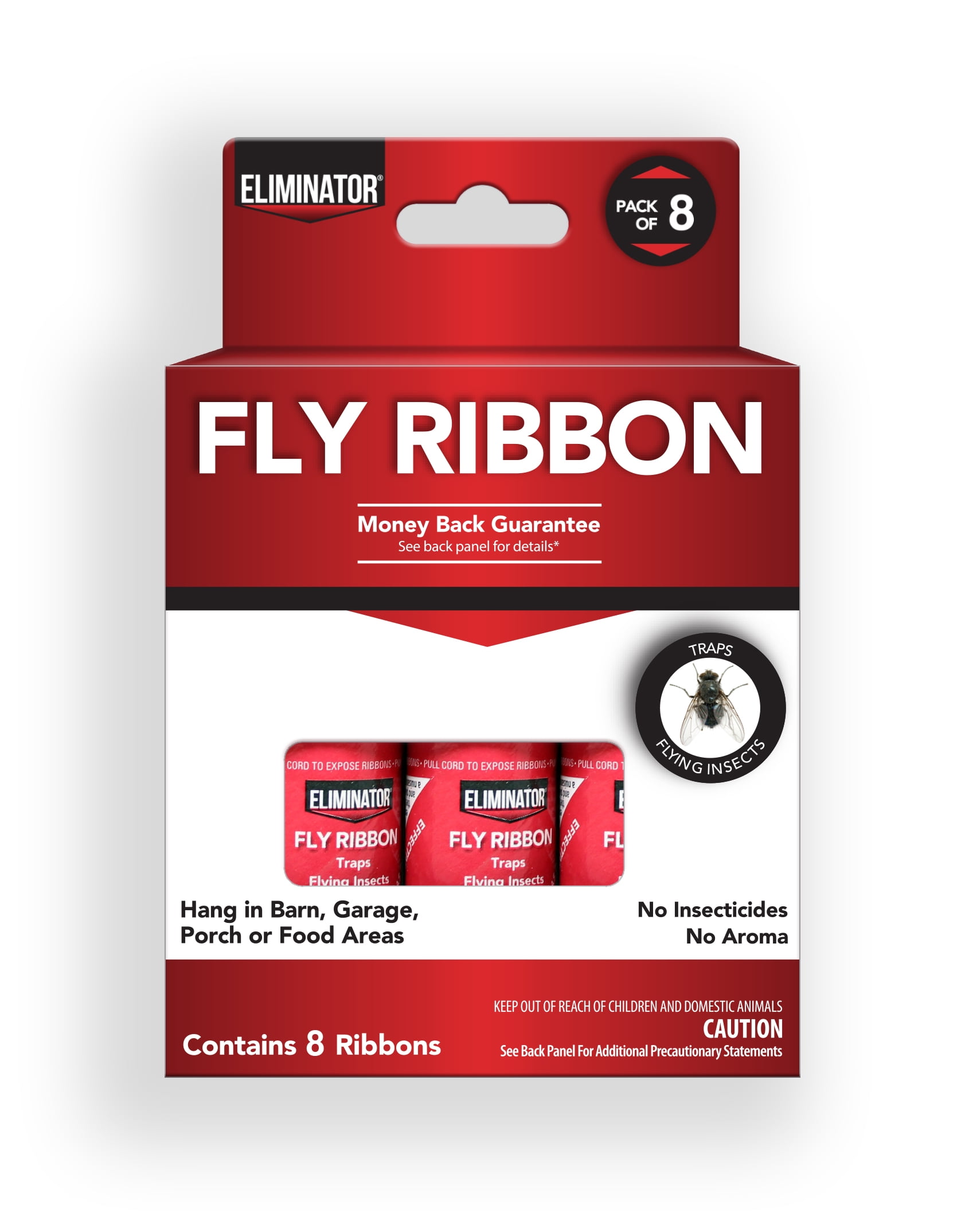 Pack de 8 Rentokil FF89 Pesticide Free Fly Papier 