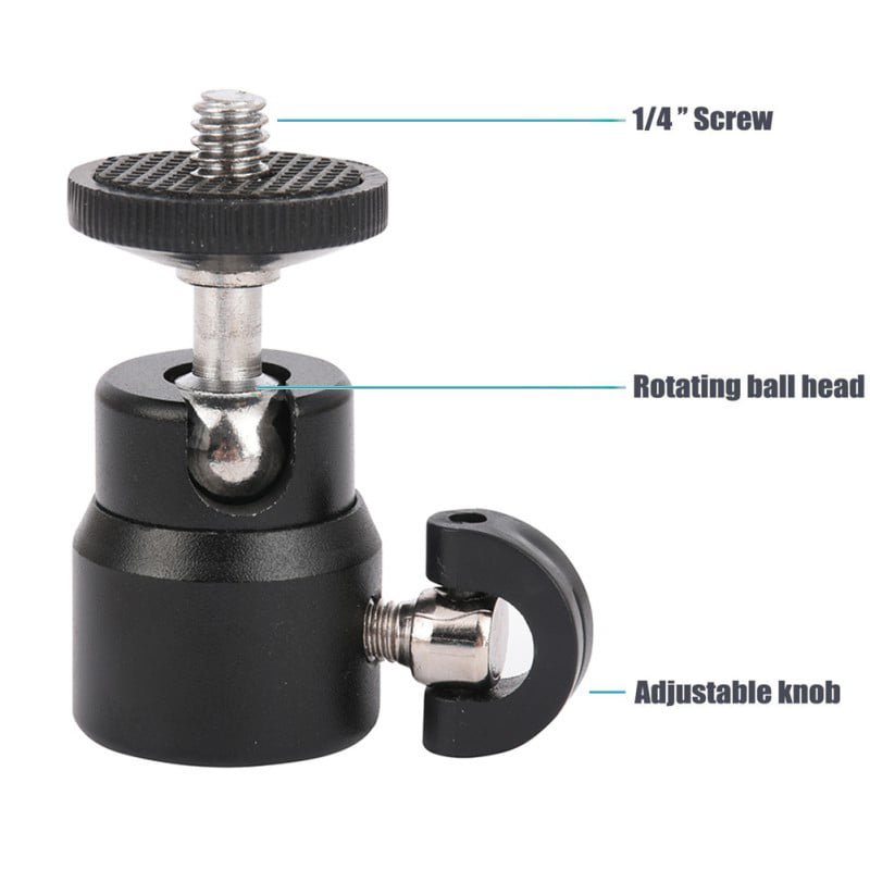 Light Slider Professional Metal 360° Rotating Panoramic Ball Head with 1/4 Screw and 1/4 Screw Hole for Tripod LUXCEO Ball Head Camera Monopod 