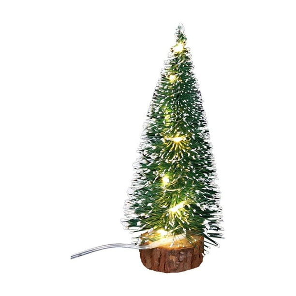 ¡Ahorros navideños! Decoraciones navideñas para el árbol de Navidad, luces LED de cedro verde, agujas luminosas, adornos navideños, exhibición de mesa, regalo, árbol de Navidad, adornos para el árbol