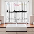 thumbnail image 2 of Ambesonne Chicago Skyline Kitchen Curtains, City Panorama, 55"x39", Multicolor, 2 of 3