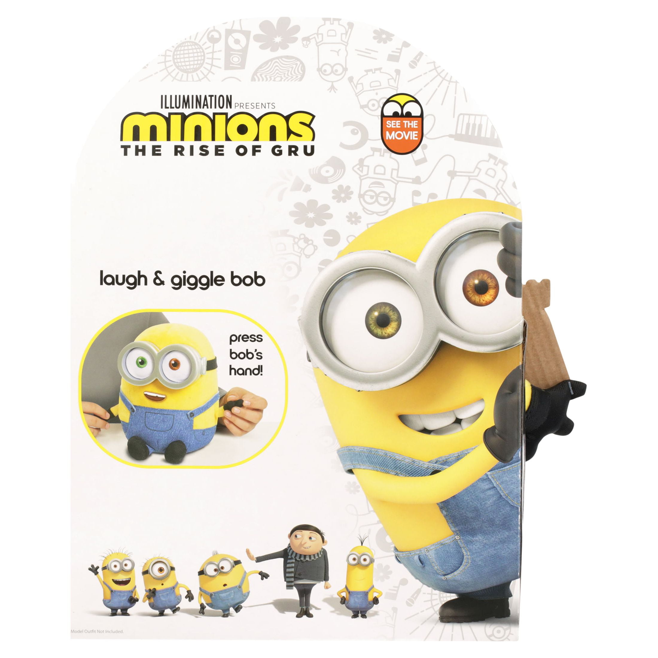 Illumination’s Minions: The Rise of Gru Laugh & Giggle Bob Plush, For Ages 3 Years and up