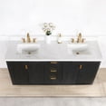 thumbnail image 5 of Cadiz 72" Double Vanity in Fir Wood Black with Composite top in Lightning White, 5 of 18