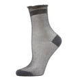 thumbnail image 3 of Women's MeMoi MWF-0073 Metallic Sheer Shortie Socks (Rose Gold O/S), 3 of 5