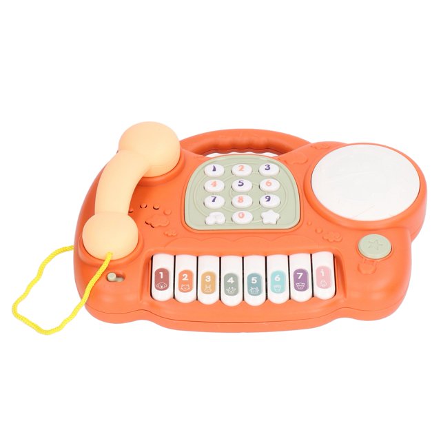 Teléfono con teclado musical para niños pequeños, teléfono con piano para bebé, música, teléfono con piano para bebé, juguete con teclado de teléfono, diseño a prueba de futuro