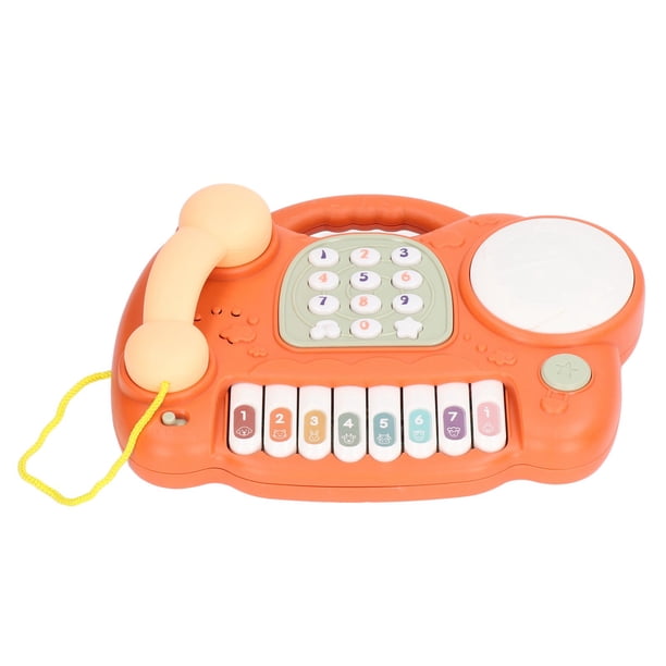Teléfono con teclado musical para niños pequeños, teléfono con piano para bebé, música, teléfono con piano para bebé, juguete con teclado de teléfono, diseño a prueba de futuro