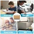 thumbnail image 3 of OUNONA 1Pc Home Use Khaki Laptop Desk Foldable Bed Study Table with Heat Isolation Cushion, 3 of 5
