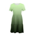 thumbnail image 6 of Sakmal Midi Summer Dresses for Women Green Vacation T Shirt Dress Short Sleeve A Line Dresses with Pockets, 6 of 6
