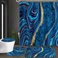 thumbnail image 3 of 4PCS Purple Gold Marble Bathroom Sets with Shower Curtain and Rugs, Abstract Luxury Shower Curtain Sets with Rugs for Bathroom, Modern Bathroom Curtains Shower Set with Toilet Lid Cover, 3 of 6