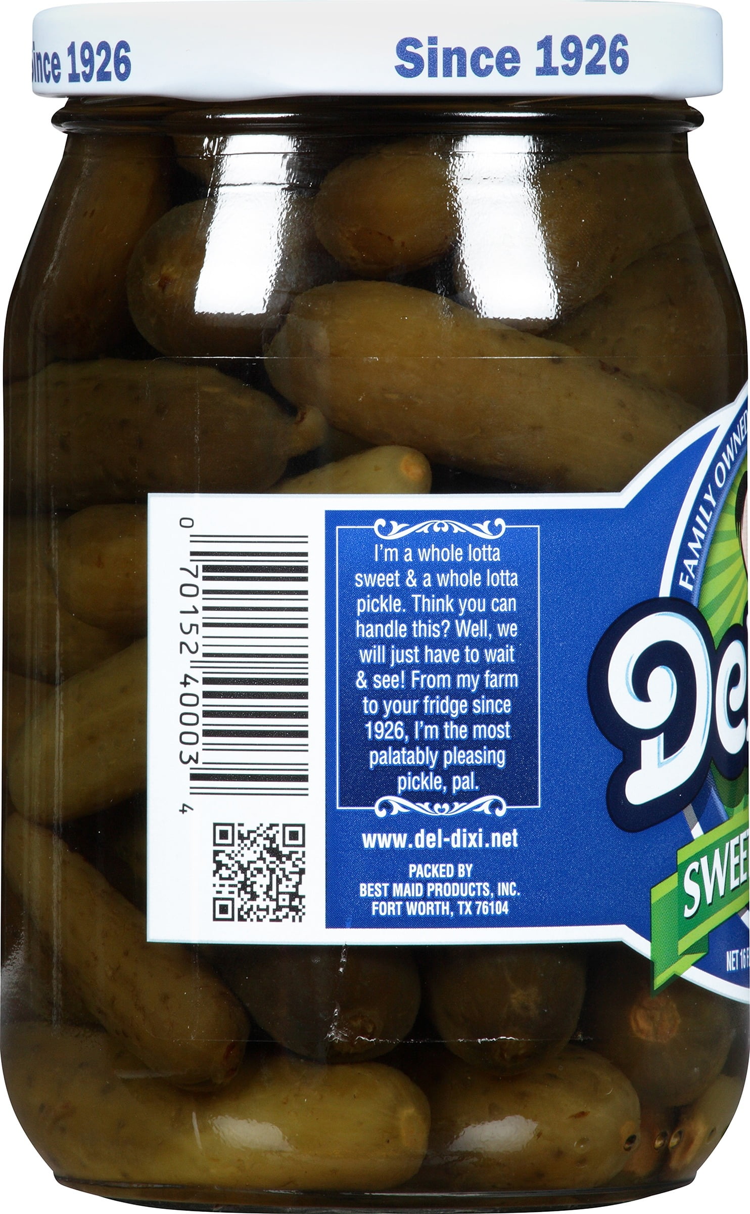 (2 pack) Del-Dixi: Sweet Pickles, 16 oz