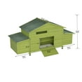 thumbnail image 2 of YIYADO 11.12 ft² Large Wooden Chicken Coop, Outdoor Hen House with 2 Free-Range Doors, 2 Nesting Boxes & Roosting Perch, Waterproof Poultry Cage, 2 of 7