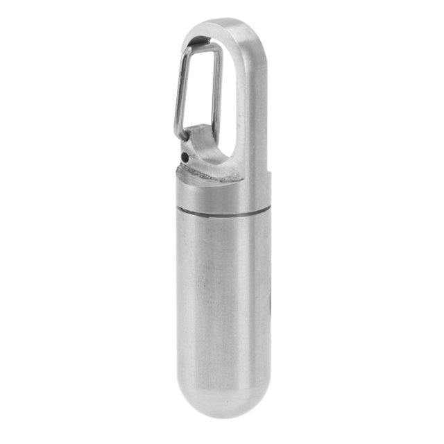 Porte-clés Support de Comprimés Bouteille de Médicaments Pilulier Portable Étanche Entrepôt Bouton Suspendu