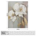 Creowell Flowers Throw Blanket for Sofa Couch Cozy Flannel Travel