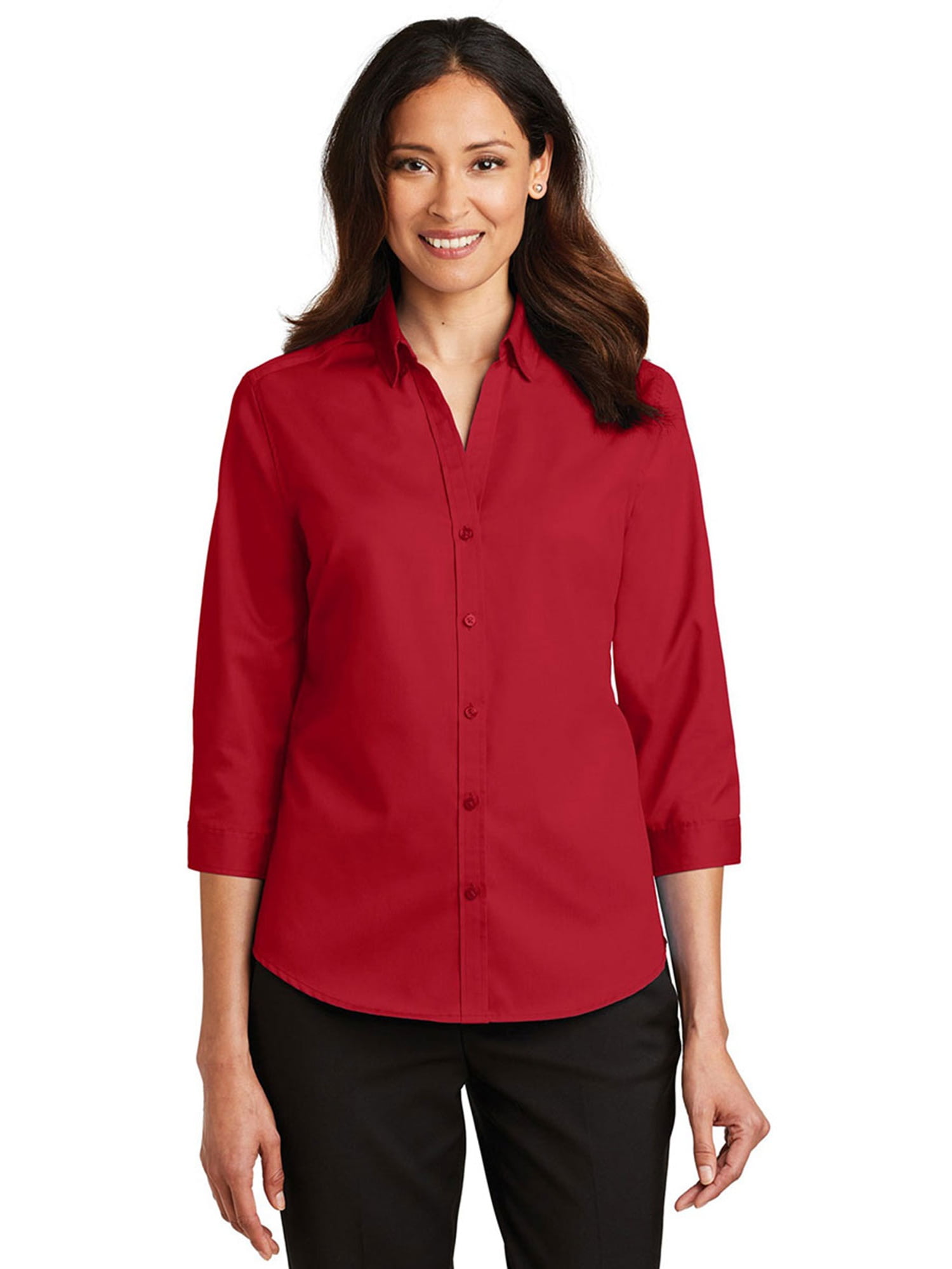 Port Authority Port Authority Women's 3/4Sleeve SuperPro Twill Shirt