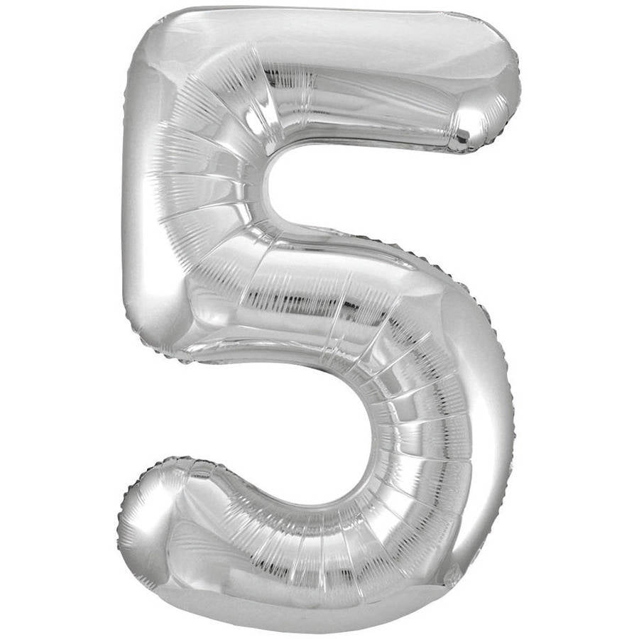 number 5 helium balloon