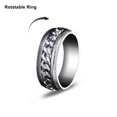 thumbnail image 1 of anillo de dedo con incrustaciones de cadena de acero inoxidable punk para hombre y mujer joyería regalo, 1 of 4
