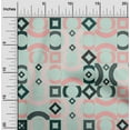 thumbnail image 2 of oneOone Cotton Poplin Twill Mint Fabric Geometric Craft Projects Decor Fabric Printed By The Yard 56 Inch Wide-XK, 2 of 6