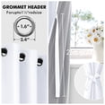 thumbnail image 4 of XWZO White Blackout Curtains 54 Inches for Bedroom, Grommet Short Thermal Insulated Living Room Darkening Drapes with Tiebacks(White,42"W x 54"L,2 Panels), 4 of 6