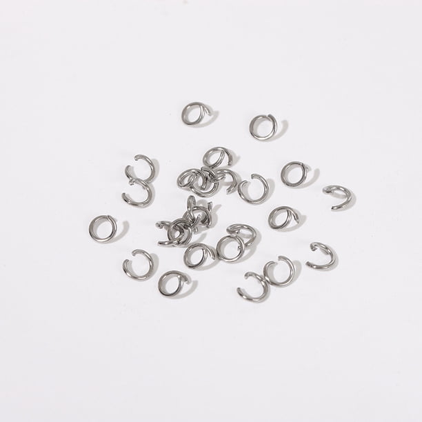 Anillo abierto de acero inoxidable 304, anillo único chapado en agua, anillo colgante conectado a mano, anillo de salto, accesorios de joyería de bricolaje de múltiples especificaciones