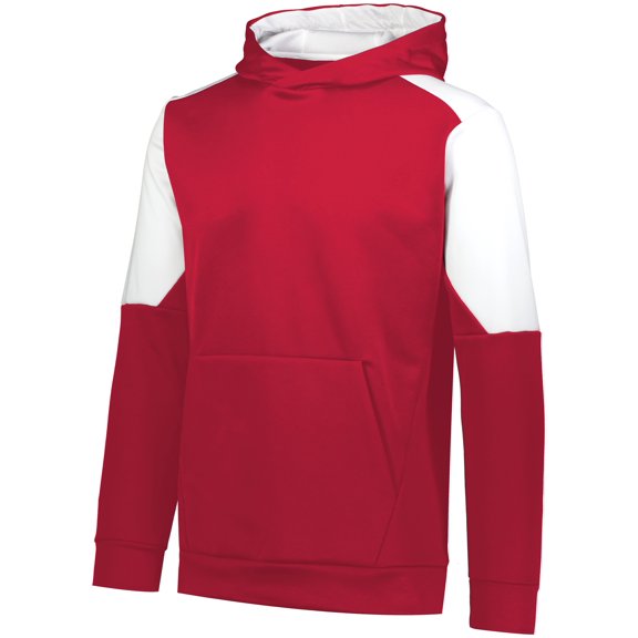 Holloway 222640.408.S Youth Blue Chip Hoodie, Scarlet & White - Small