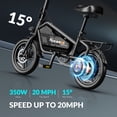 thumbnail image 5 of 5TH WHEEL WLB20 Electric Bike for Adults with 650W Peak Motor 14" Electric Bicycle, 36V 7.8Ah Battery Ebike, UL2849, Black, 5 of 10