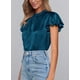 thumbnail image 5 of Blusa de Mujer PRETTYGARDEN Satín con Volantes y Manga Corta XXL, 5 of 6