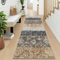 thumbnail image 2 of Garvee 2'x6' Runner Rug Vintage Boho Geometric Kitchen Rug Non Slip Bedroom Runner Rugs for Laundry Room, Brown, 2 of 6