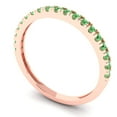 thumbnail image 2 of 0.57 ct Brilliant Round Cut Simulated Green Diamond 14k Rose Gold Stackable Band SZ 5.25, 2 of 6