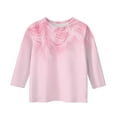 thumbnail image 4 of CCRFTGI Girl 10-12 Clothing on Sale Leaf Printed 3/4 Sleeve Tween Girls Tops Ropa Ninas 10/12 Y Crew Neck Shirt Spring Girls 12-14 Clothes Pink 14-15 Years, 4 of 5