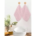 thumbnail image 2 of Pink Geometric Kitchen Dish Towels for Drying Dishes Set of 4, Modern Minimalism Solid Color Striped Waffle Weave Microfiber Hand Tea Bathroom Towels Quick Dry & Absorbent Towel 12x12, 2 of 7