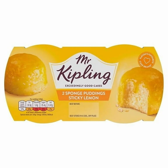 Mr Kipling Lemon Sponge Puddings 2x95g (Pack of 2)
