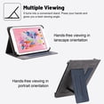 thumbnail image 2 of TECH CIRCLE for 10/10.1/10.3/10.4/10.5 Inch Tablet Android 11/12/13/14 Tablet Universal Case with Stand (Portrait/Landscape Viewing Angles)/Hand Strap/Pocket/Card Slots, PU Leather Folio Case, Blue, 2 of 6