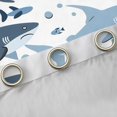 thumbnail image 4 of Manfei Ocean Shark Blackout Curtains, Kawaii Sealife Lover Window Curtains Pack of 2 (38x45 Each), Navy Blue, 4 of 6