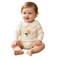 thumbnail image 2 of Jalioing Infant Baby Rompers Cute Long Sleeve Bodysuit Baby Boy Girl Rompers Spring Fall Outfits 0-18 Months, 2 of 9