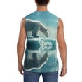 thumbnail image 4 of Fotbe Polar Bear On Iceberg Men's Camiseta sin Mangas Estampada para Hombres, Playera Casual para Gimnasio, Entrenamiento, Playa-Medium, 4 of 7