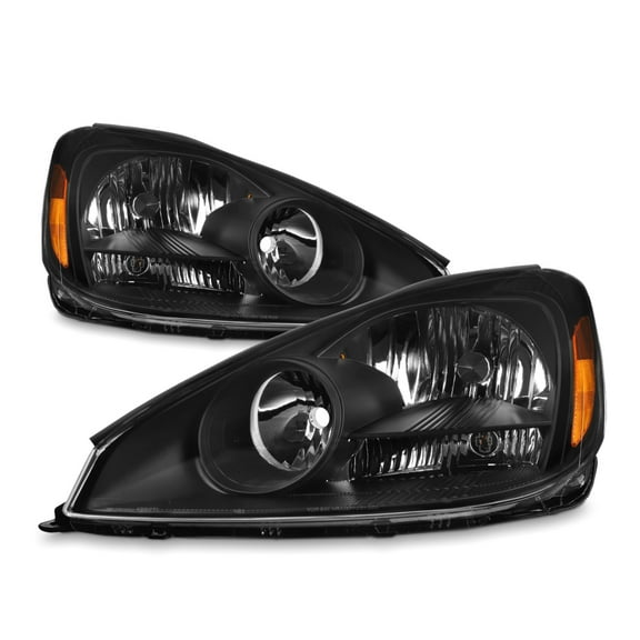 AKKON - For Toyota Sienna Van Halogen Type Black Headlights Head Lamps Replacement Left Right Pair Set